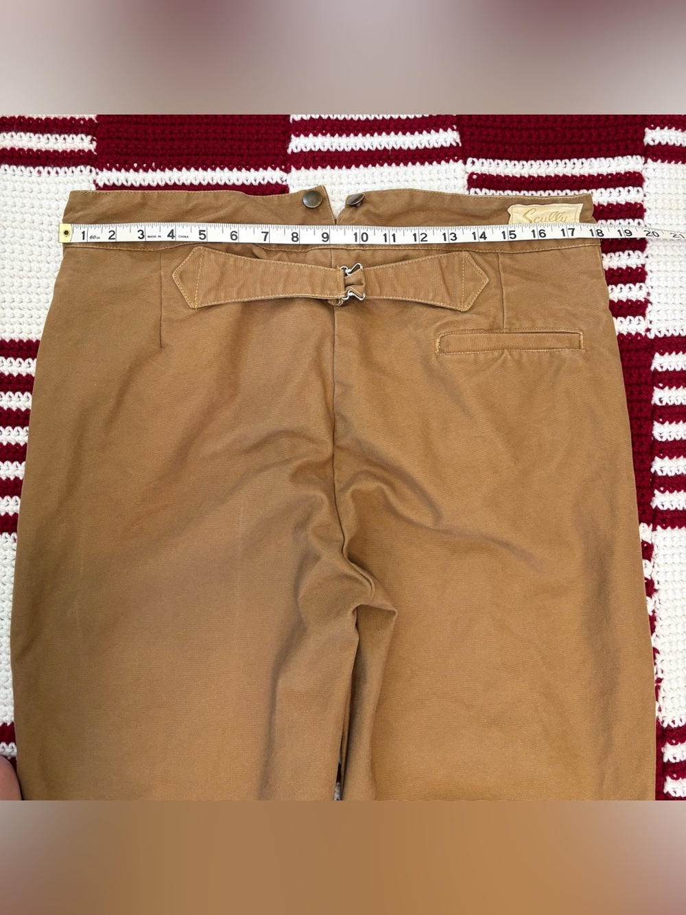 EUC Scully Rangewear Canvas Pants 36x27 Wheat, Buckle Back, Cowboy, RW040 Cotton - Picture 9 of 16